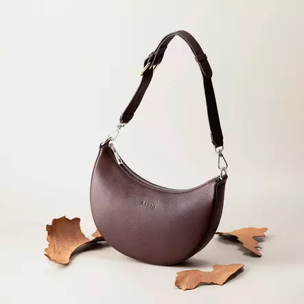 Aarni Luna olkalaukku Tummanruskea-Hopea - Korttikotelot ja rasiat - LUNA-TRUSKEA-HOPEA - 2