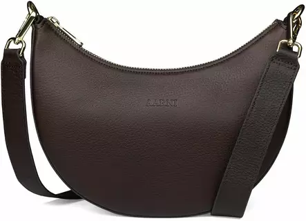 Aarni Luna olkalaukku Tummanruskea-Kulta - Korttikotelot ja rasiat - LUNA-TRUSKEA-KULTA - 1