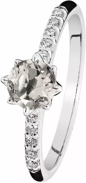 Kohinoor Rosa valkokulainen timanttisormus 033-260V-10MO - Timanttisormukset Kohinoor - 033-260V-10MO-150 - 1