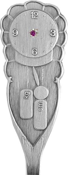 Kummilusikka kello punaisella zirkonilla KU21 - Kummilusikat - KU21 - 1