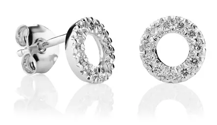 Valkokultaiset Kohinoor Estelle timanttikorvakorut 143-216V-22 - Timanttikorvakorut - 143-216V-22 - 1