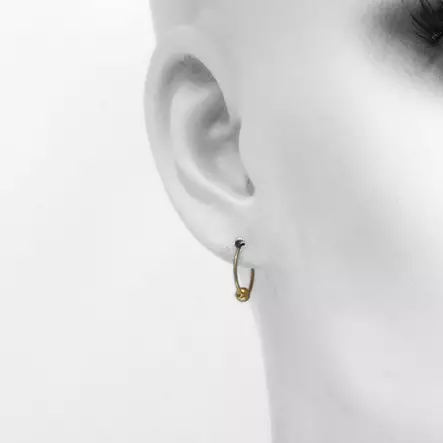 Hoitorengas keltakultaa 10mm - Kultaiset korvakorut - K30035 - 2