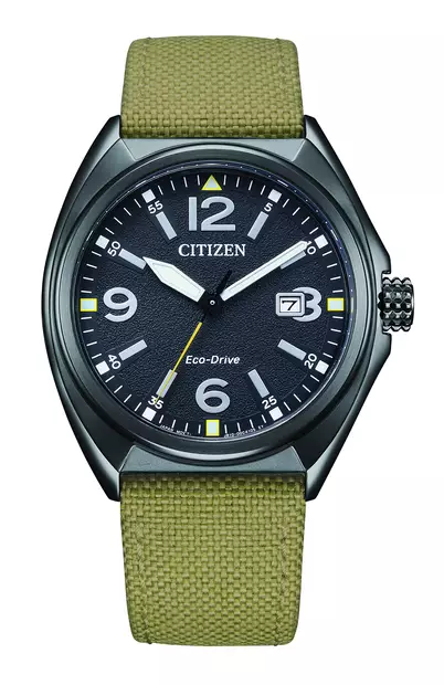 Citizen Eco-Drive military musta - Citizen miesten rannekellot - AW1575-08E - 1
