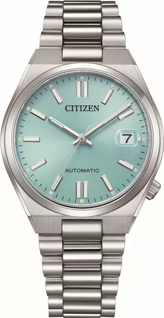 Citizen automaatti Tsuyosa 37 turkoosi - Citizen miesten rannekellot - NJ0200-50L - 1